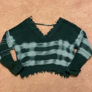 Distressed Tie Dye Sweater